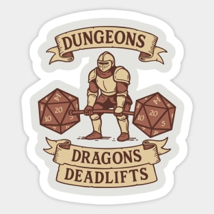 Dungeons, Dragons & Deadlifts – Fantasy Gym Warrior Sticker
